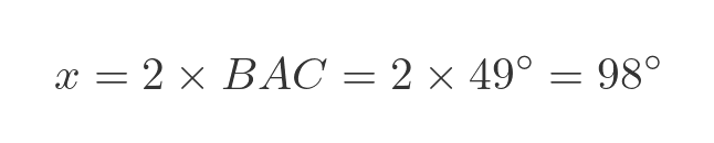 Angle at the centre of a circle question 3