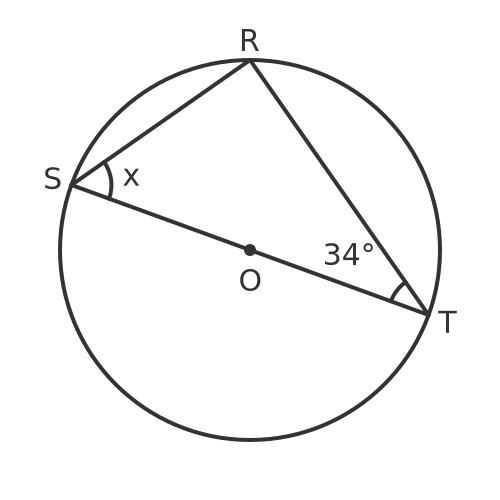 Angle in a semicircle question 1