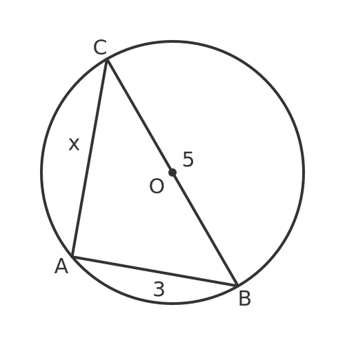 Angle in a semicircle question 2