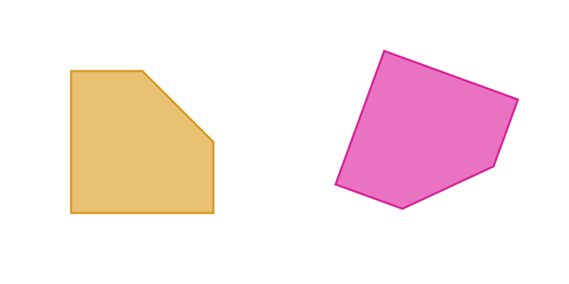 Congruent pentagons