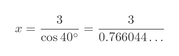 Cosine example 1