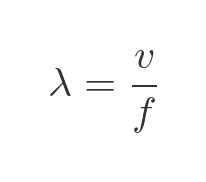 Wavelength/frequency formula
