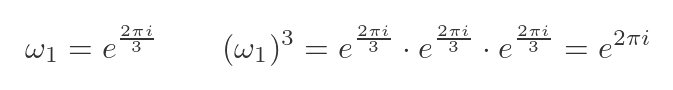 Complex cube root 1