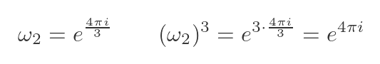 Complex cube root 1