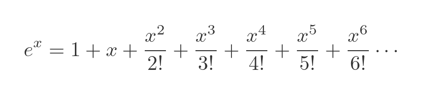 Maclaurin expansion of e^x