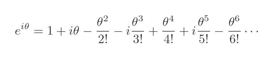 Maclaurin expansion of e^iθ