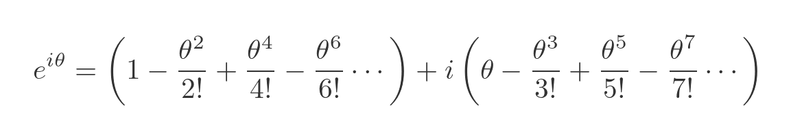 Maclaurin expansion of e^iθ