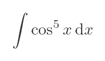 Odd power of cosine