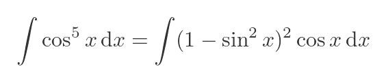 Odd power of cosine