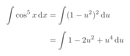 Odd power of cosine
