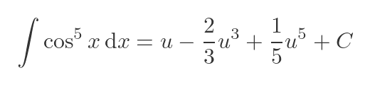 Odd power of cosine