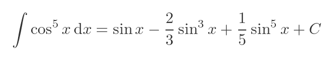 Odd power of cosine
