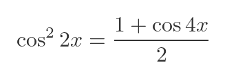 Even power of cosine