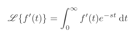 Laplace transform of derivative