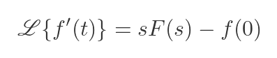 Laplace transform of derivative