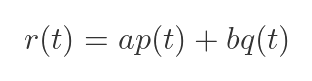 Linear combination of functions