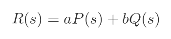 Linear combination of functions