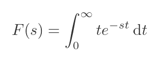 Laplace transform of t