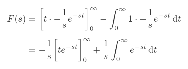Laplace transform of t