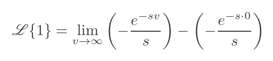 Laplace transform of 1