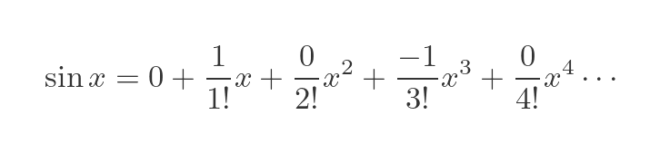 Maclaurin expansion of sine function