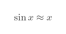 Maclaurin expansion of sine function 1 term