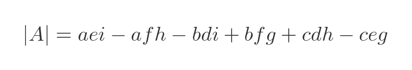 3 by 3 determinant