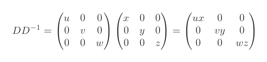 Diagonal matrix inverse