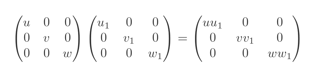 Diagonal matrices