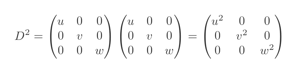 Diagonal matrices
