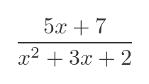 Simple partial fraction