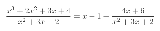 Higher order numerator