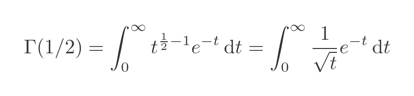 Gamma of 1/2